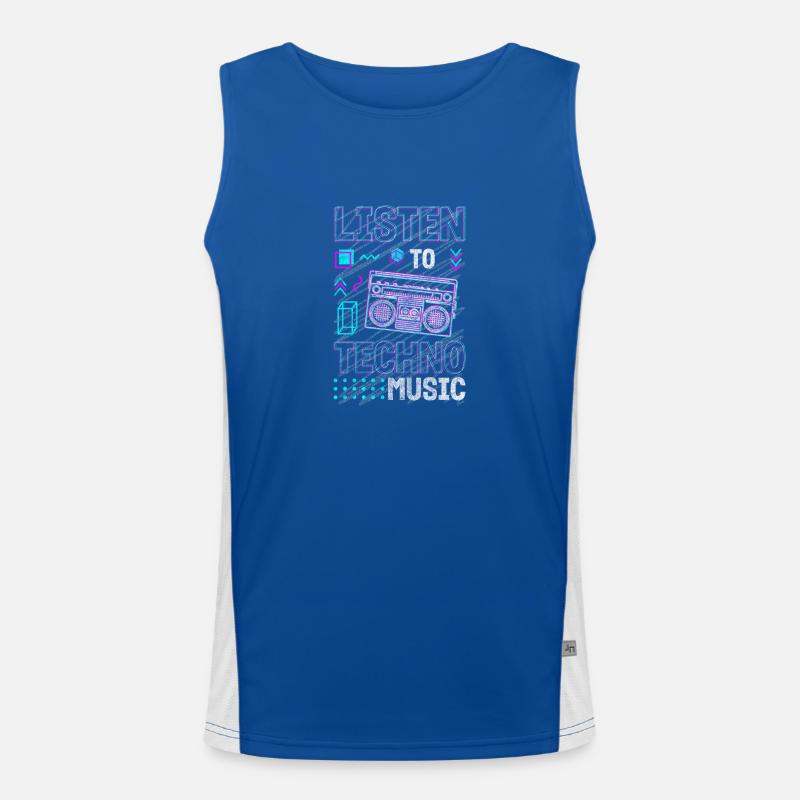 Techno Elektro Musik Dubstep Edm Funktionelles Kontrast-Tank Top für Männer 