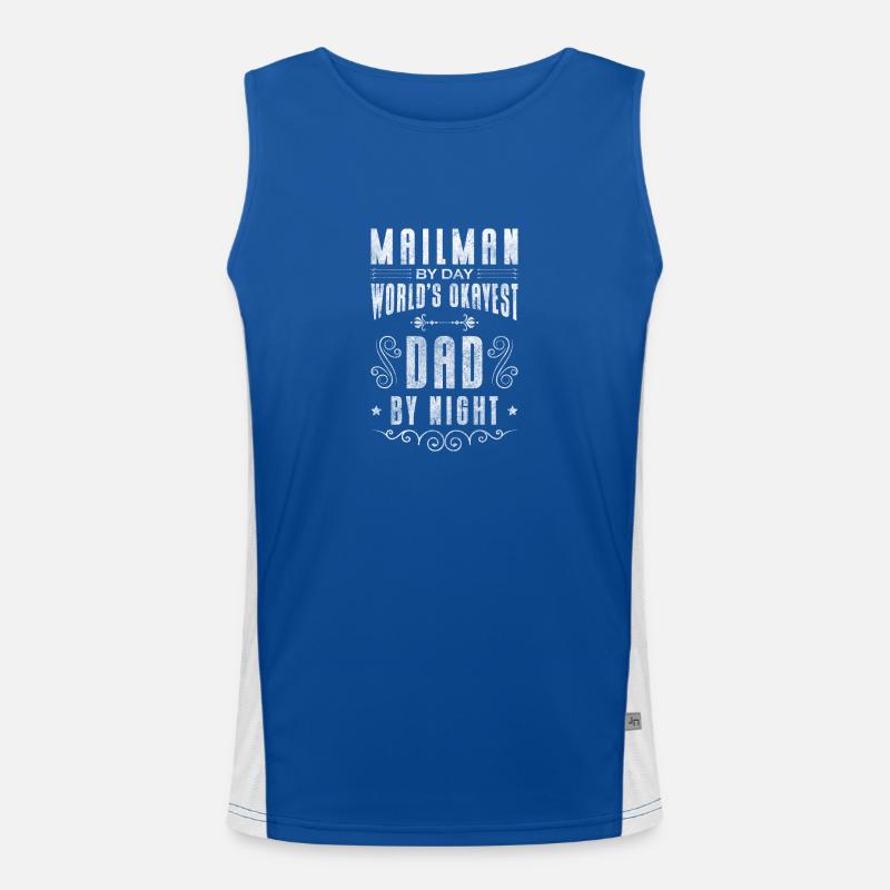 Post delivery service delivery service messenger Men's Functional Contrast Tank Top 