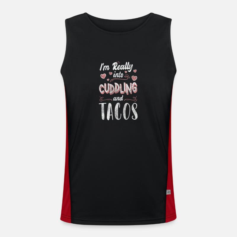 Relationship Partner Cuddly Tenderness - Men's Functional Contrast Tank Top  - black/red
