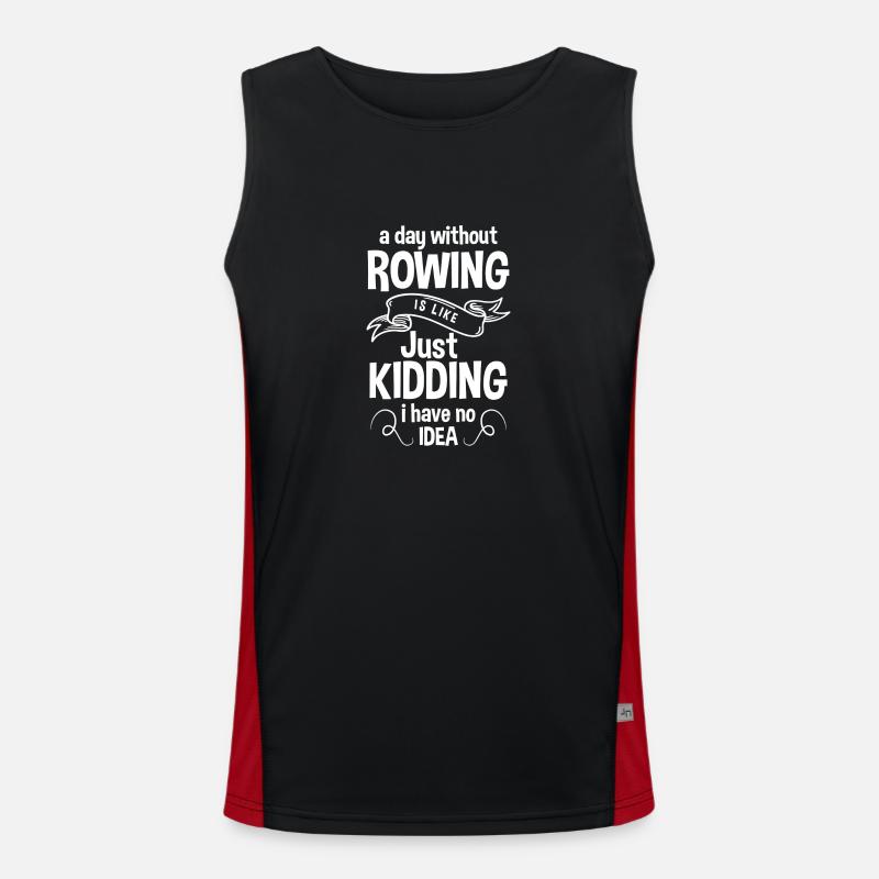 Rudermaschine Training Ausdauer Ergometer Funktionelles Kontrast-Tank Top für Männer 