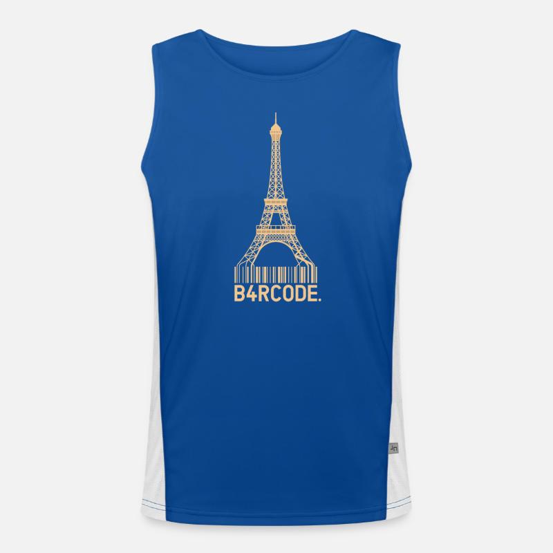 B4RCODE. Paris Men's Functional Contrast Tank Top 