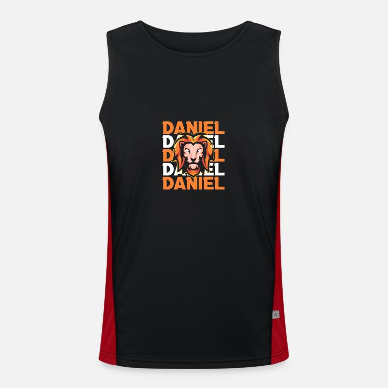 Löwe Daniel Funktionelles Kontrast-Tank Top für Männer 