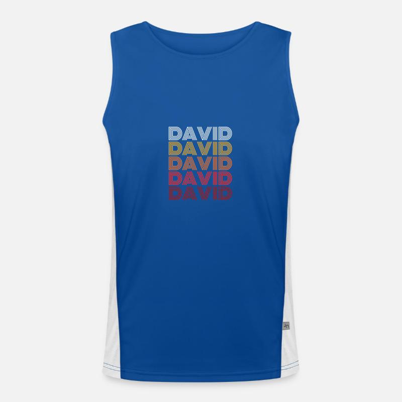 David Men's Functional Contrast Tank Top 