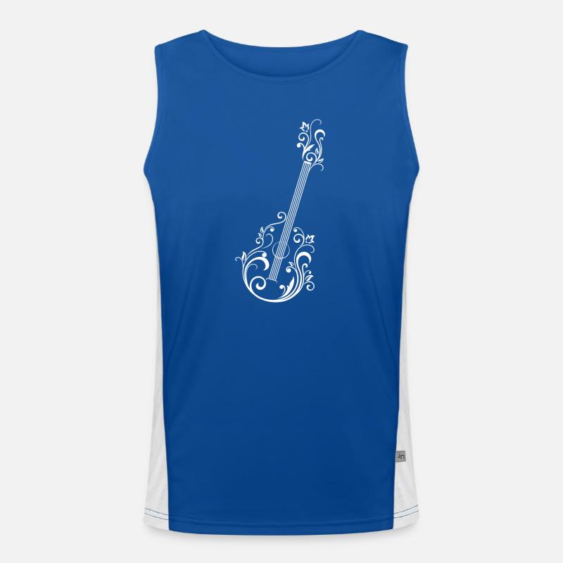 Artistic guitar design Men's Functional Contrast Tank Top 
