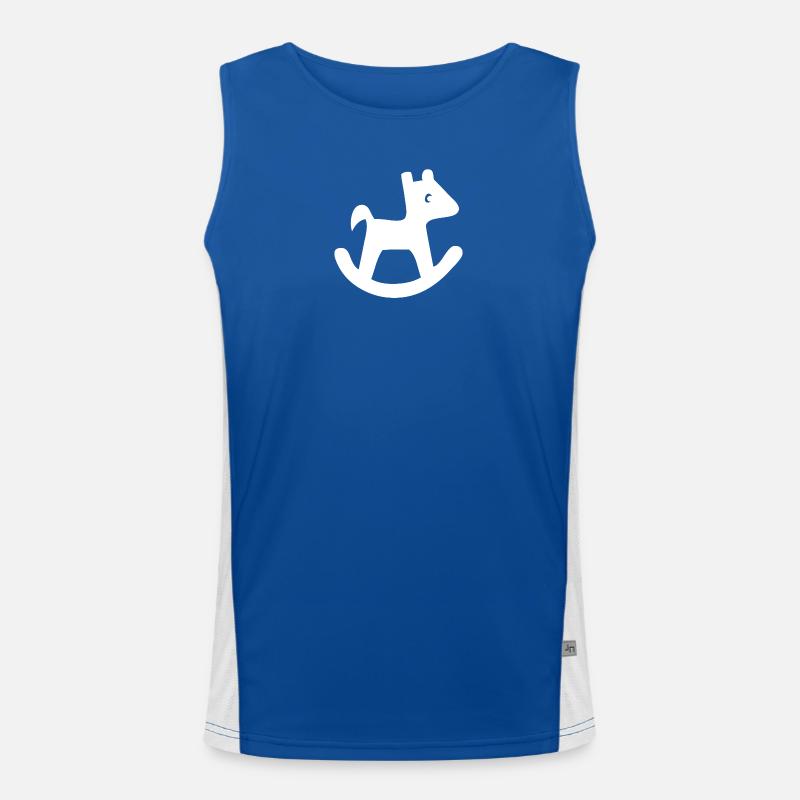 Silhouette de cheval à bascule Débardeur respirant contrasté Homme 