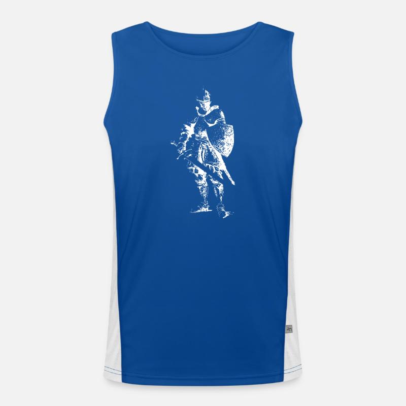 Iron Knight Silhouette Men's Functional Contrast Tank Top 