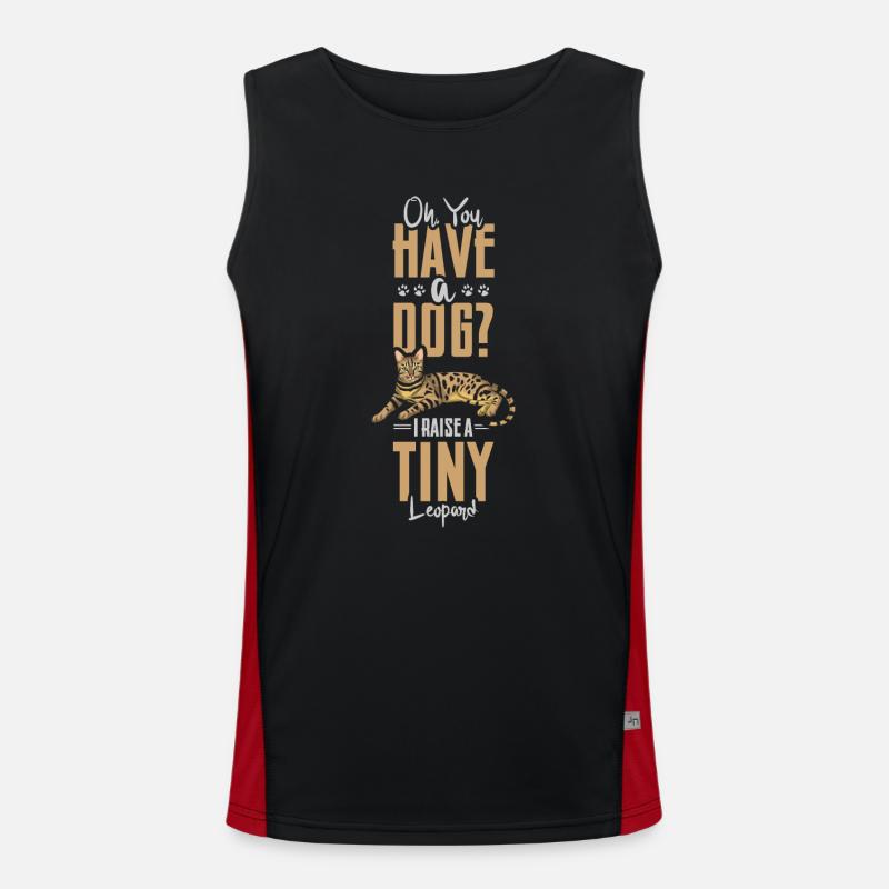 Bengalkatze Funktionelles Kontrast-Tank Top für Männer 