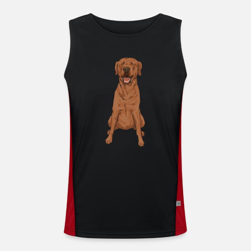 Foxred Labrador Fox Red Labrador Retriever Men's Functional Contrast Tank Top 