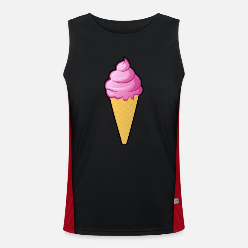 Himbeeren Eis Kostüme Eiscreme Himbeereis Eistüte Funktionelles Kontrast-Tank Top für Männer 