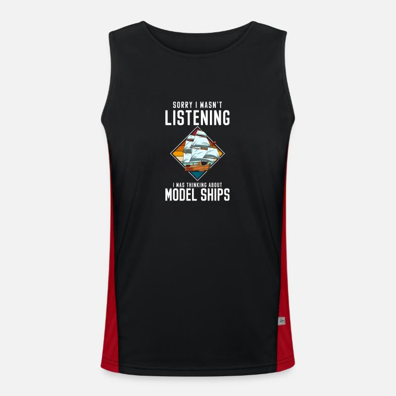 Modellschiff Hobby Wasser Modellbauer Funktionelles Kontrast-Tank Top für Männer 