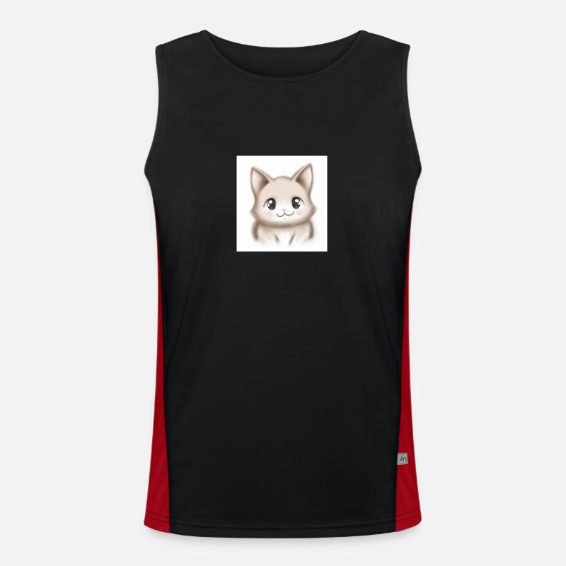 Chat dessiné Débardeur respirant contrasté Homme 