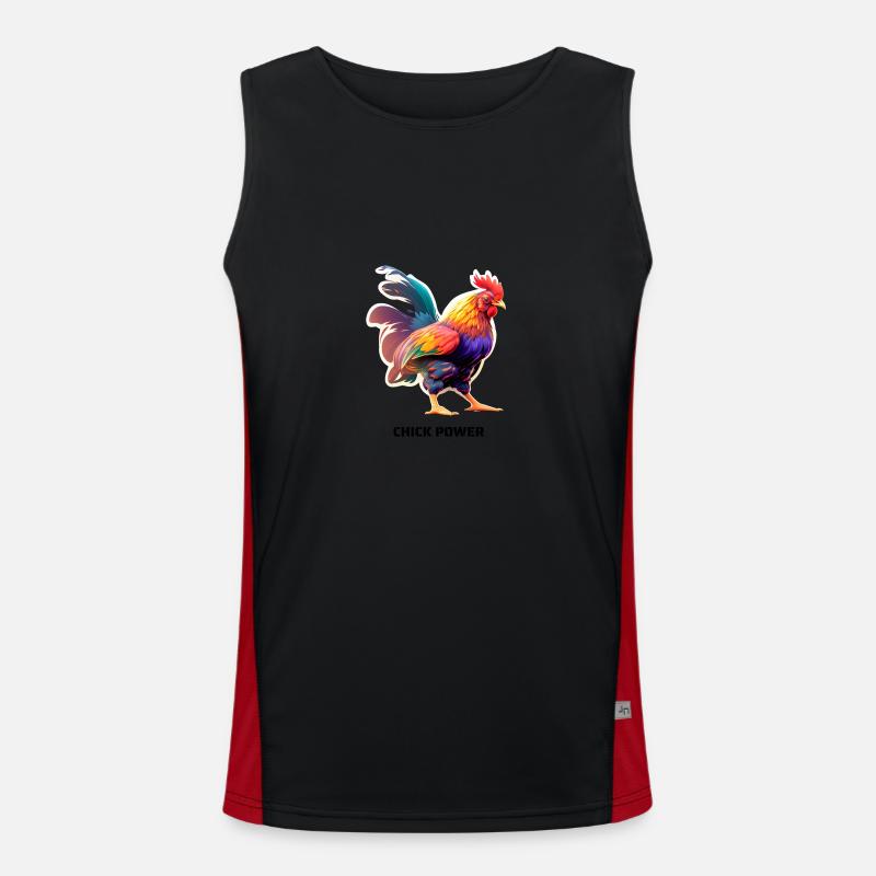 CHICK POWER Funktionelles Kontrast-Tank Top für Männer 