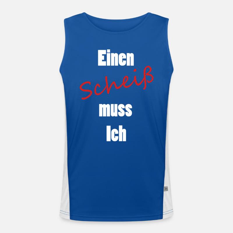 Einen Scheiß muss Ich Funktionelles Kontrast-Tank Top für Männer 