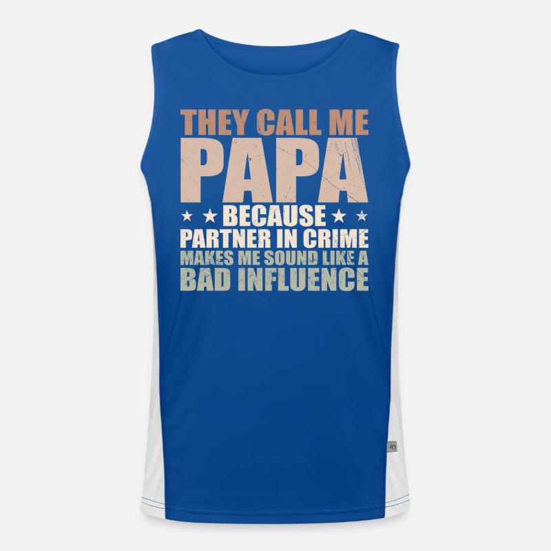 Perfect Gift for Dad Men's Functional Contrast Tank Top 