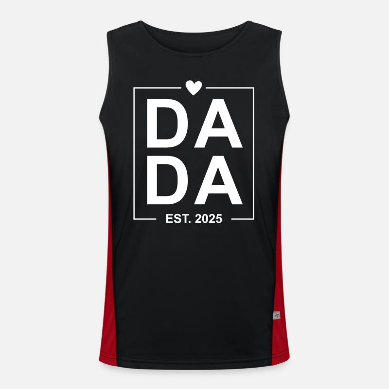 Dada Est 2025 white Men's Functional Contrast Tank Top 