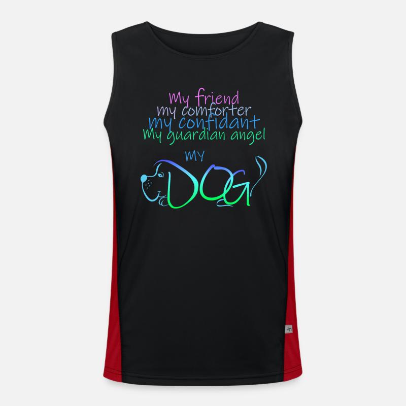my dog Funktionelles Kontrast-Tank Top für Männer 