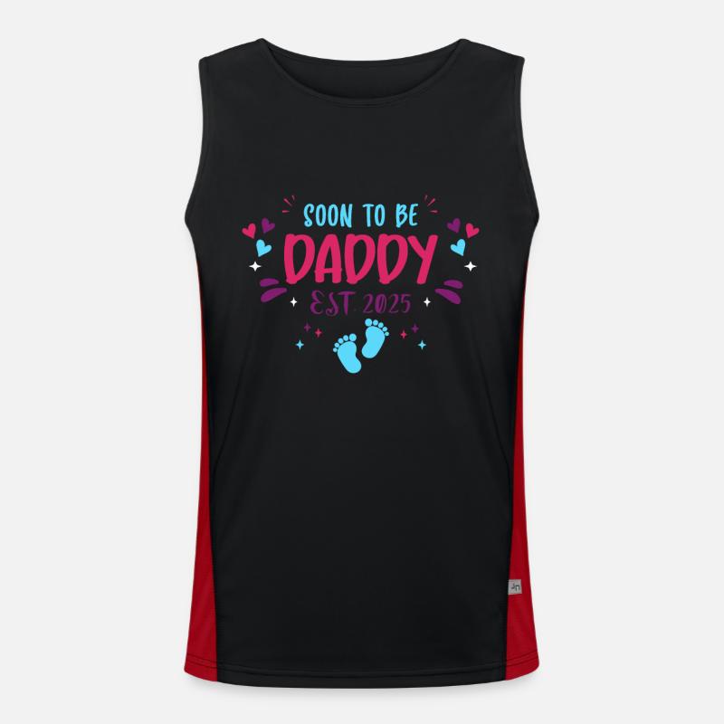 Dad and Dad 2025 Soon to be Daddy 2025 Men's Functional Contrast Tank Top 