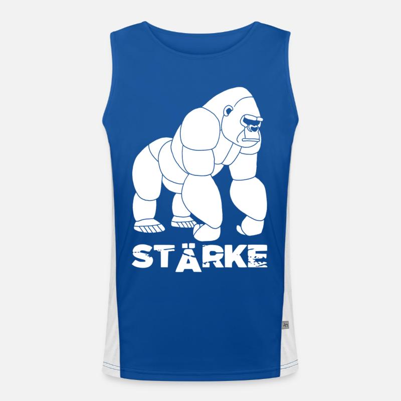Gorilla-Stärke Funktionelles Kontrast-Tank Top für Männer 