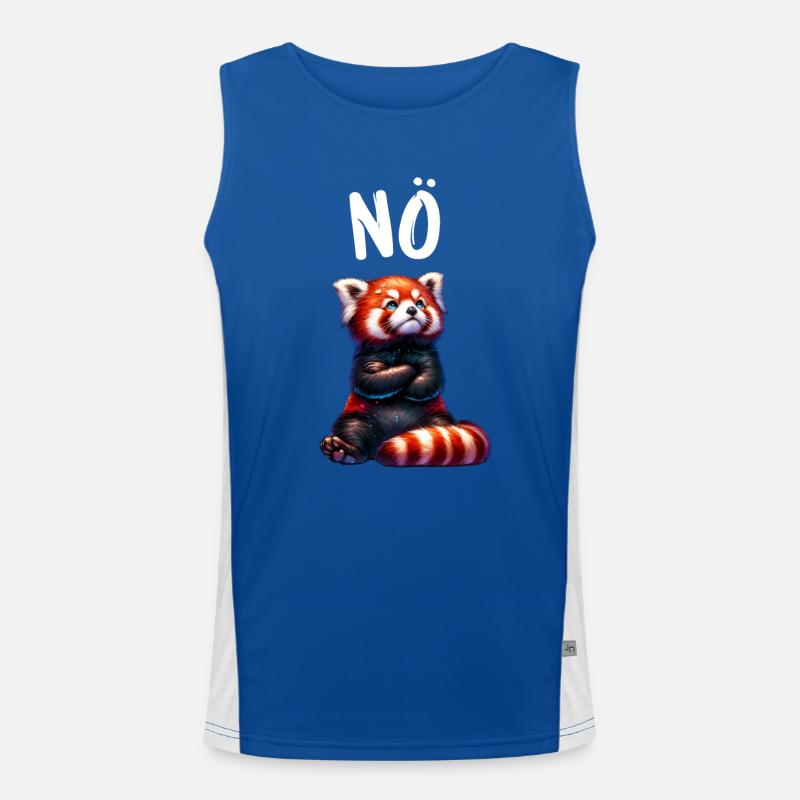 Red Panda Funny Saying Nope Fire Fox Men's Functional Contrast Tank Top 
