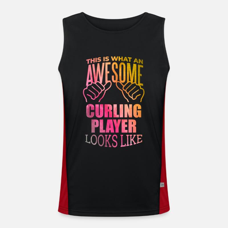 Curling Funktionelles Kontrast-Tank Top für Männer 