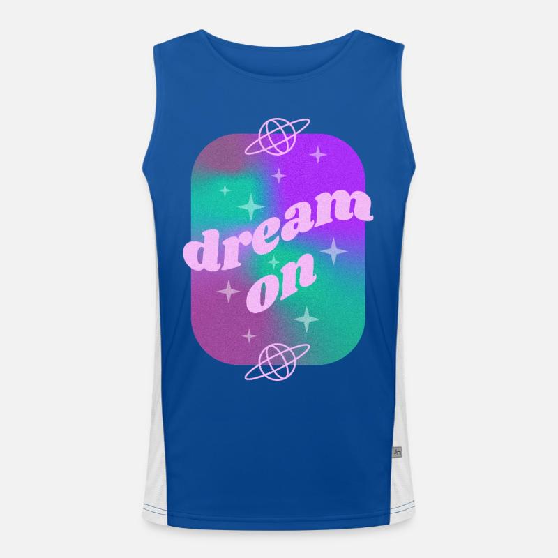 Dream On Cosmic Gradient Funktionelles Kontrast-Tank Top für Männer 