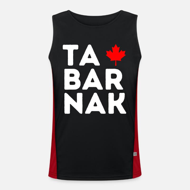 Tabarnak I Bar Myself in Canada Maple Leaf Funktionelles Kontrast-Tank Top für Männer 