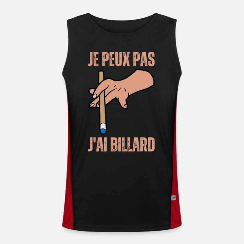 J'Peux Pas J'ai Billard Boules Snooker 8 Ball Pool Débardeur respirant contrasté Homme 