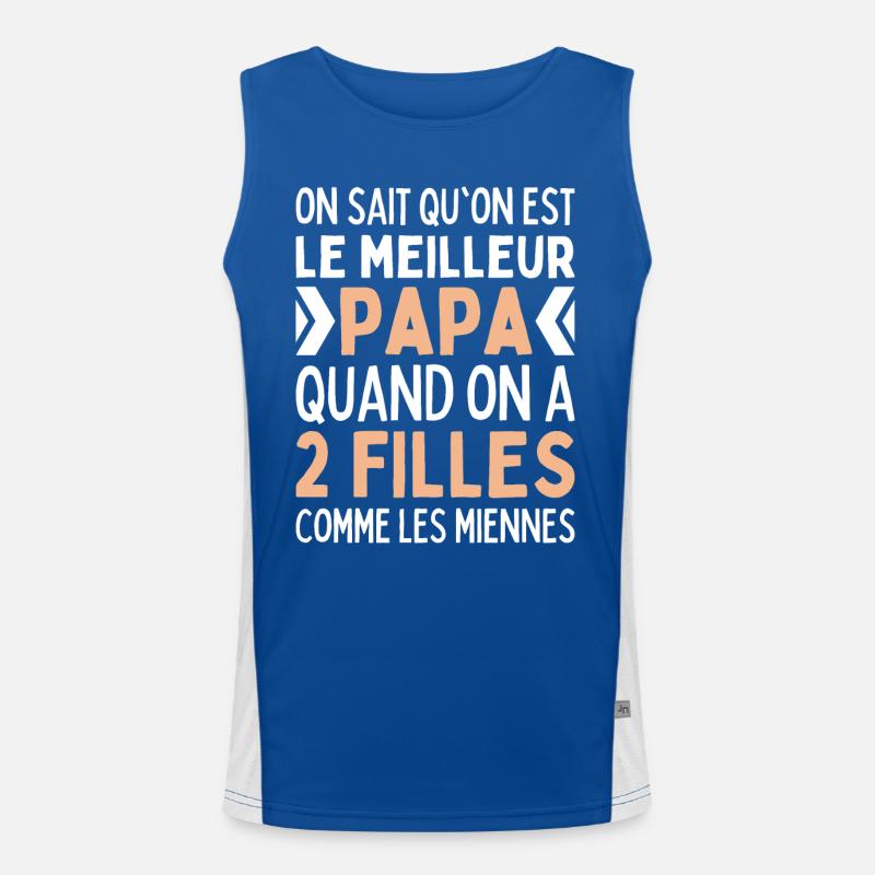 On Est Le Meilleur Papa 2 Filles Comme Les Miennes Débardeur respirant contrasté Homme