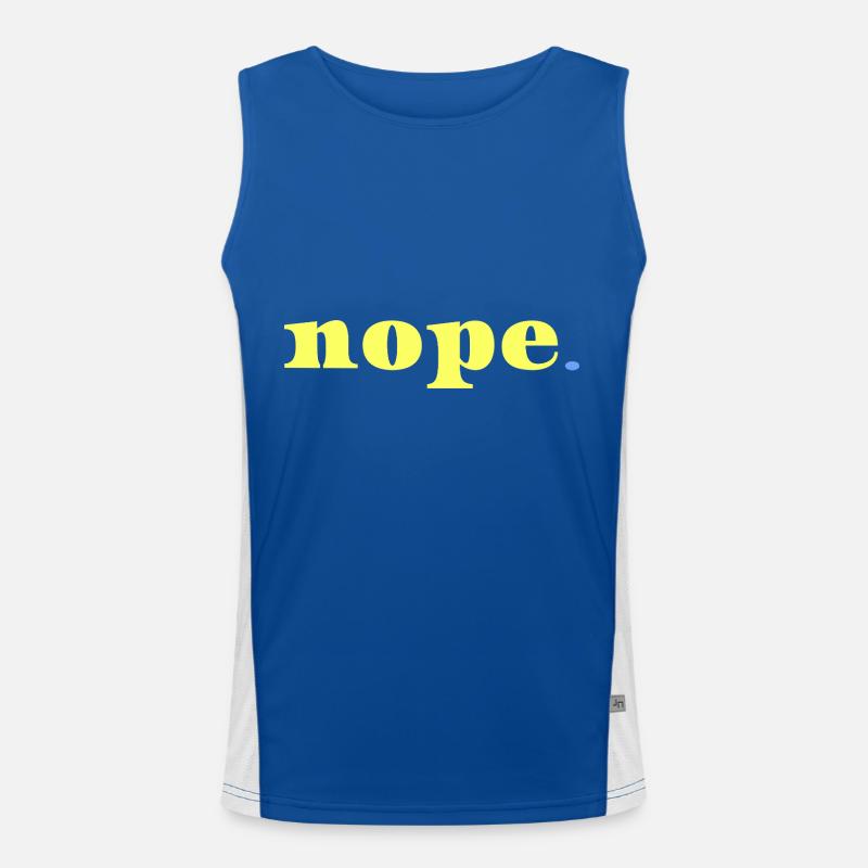 Nope : Déclaration, Ironie, Style minimal Débardeur respirant contrasté Homme 