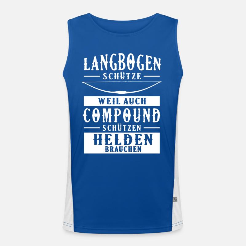 Langbogen Helden Bogenschiessen Traditionell Funktionelles Kontrast-Tank Top für Männer 