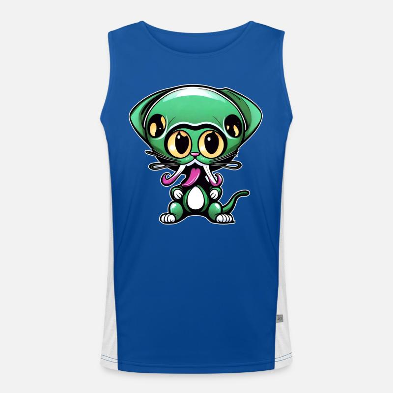 Mignon extraterrestre vert Débardeur respirant contrasté Homme 