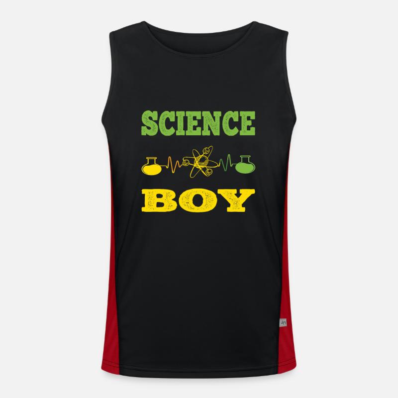 Science Boy Molecule Atom Laboratory Science Débardeur respirant contrasté Homme 