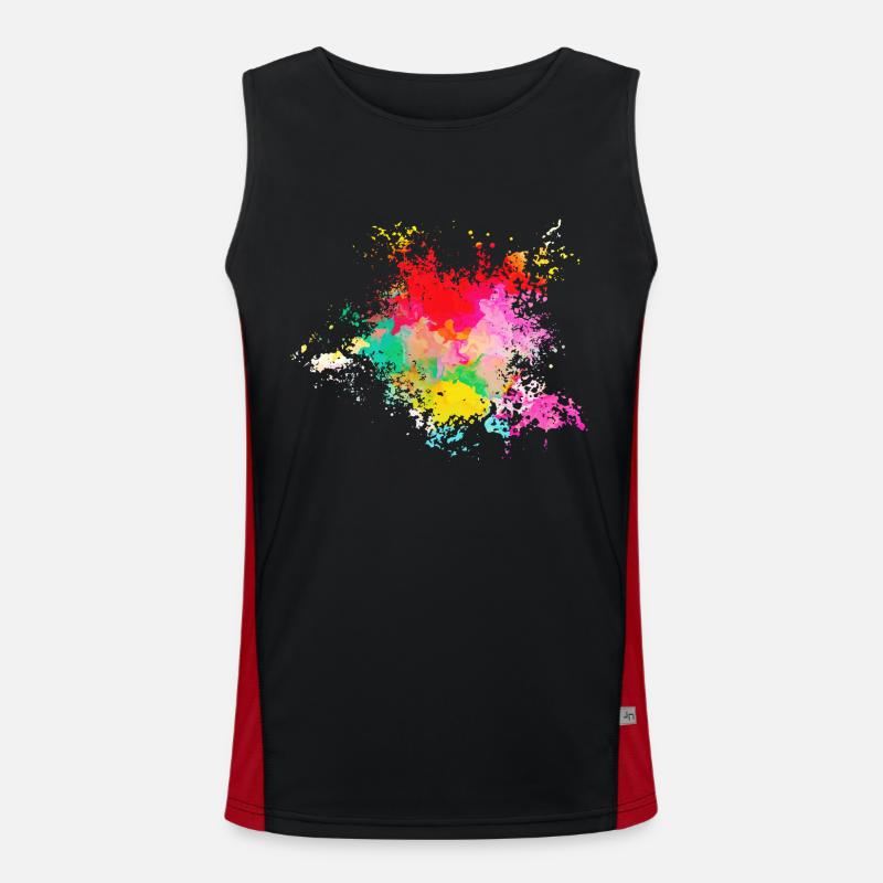Psychedelic Men's Functional Contrast Tank Top 