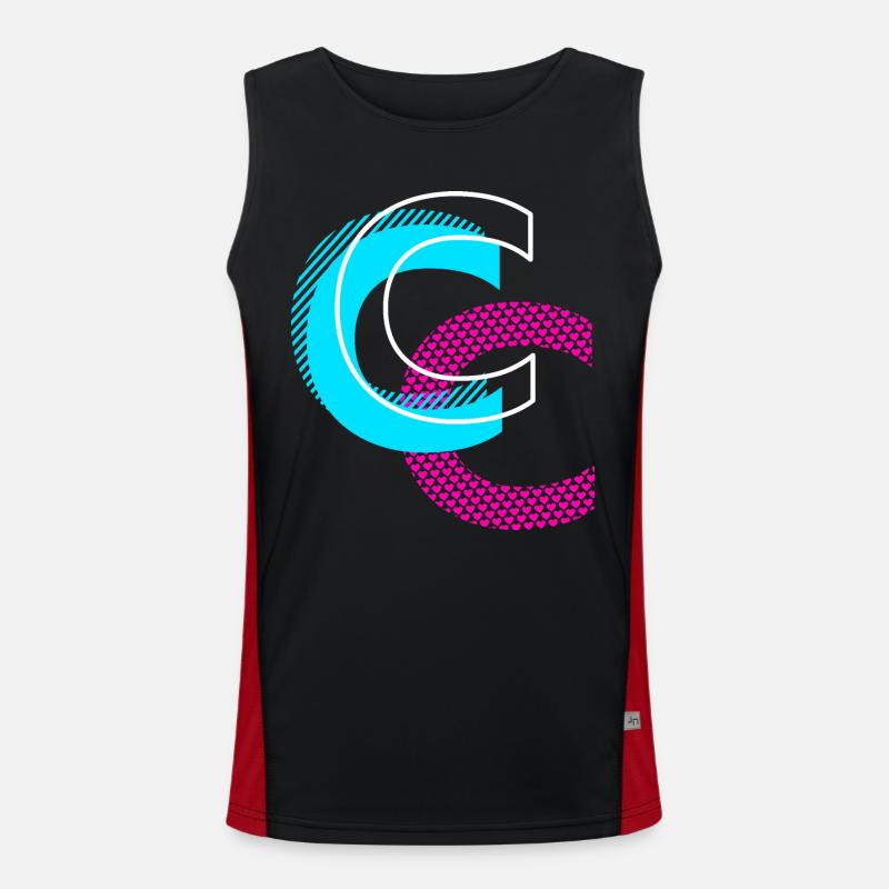Graffiti C Design Geschenke Funktionelles Kontrast-Tank Top für Männer 