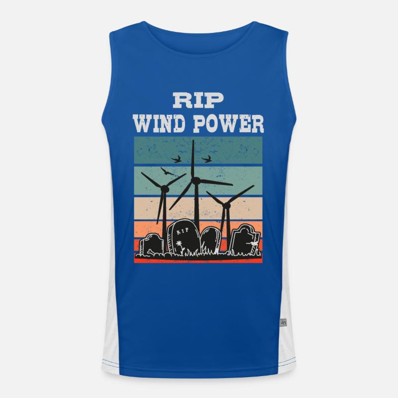 L’énergie éolienne RIP, non à l’énergie éolienne Débardeur respirant contrasté Homme 