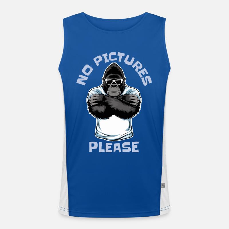 Keine Bilder bitte Funktionelles Kontrast-Tank Top für Männer 