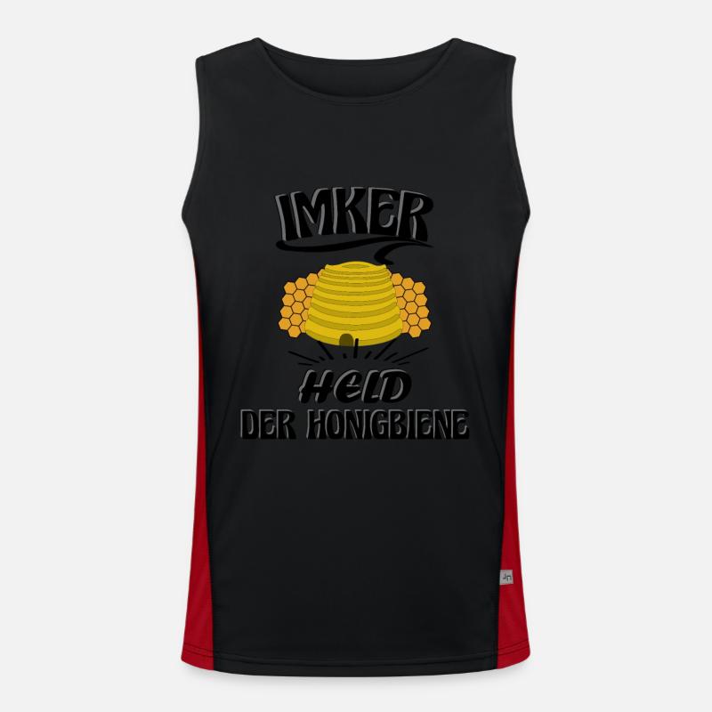 Imker, Held der Honigbiene, Imkerei ein Berufung Funktionelles Kontrast-Tank Top für Männer 