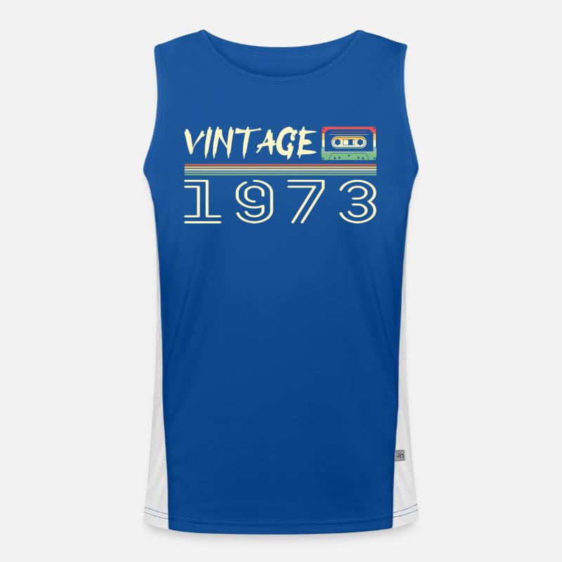 1973 Original 1973 Retro Gift Birthday 1973 Men's Functional Contrast Tank Top 