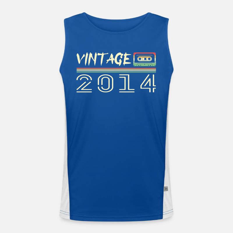 2014 Original 2014 Retro Geburtstagsgeschenk 2014 Funktionelles Kontrast-Tank Top für Männer 