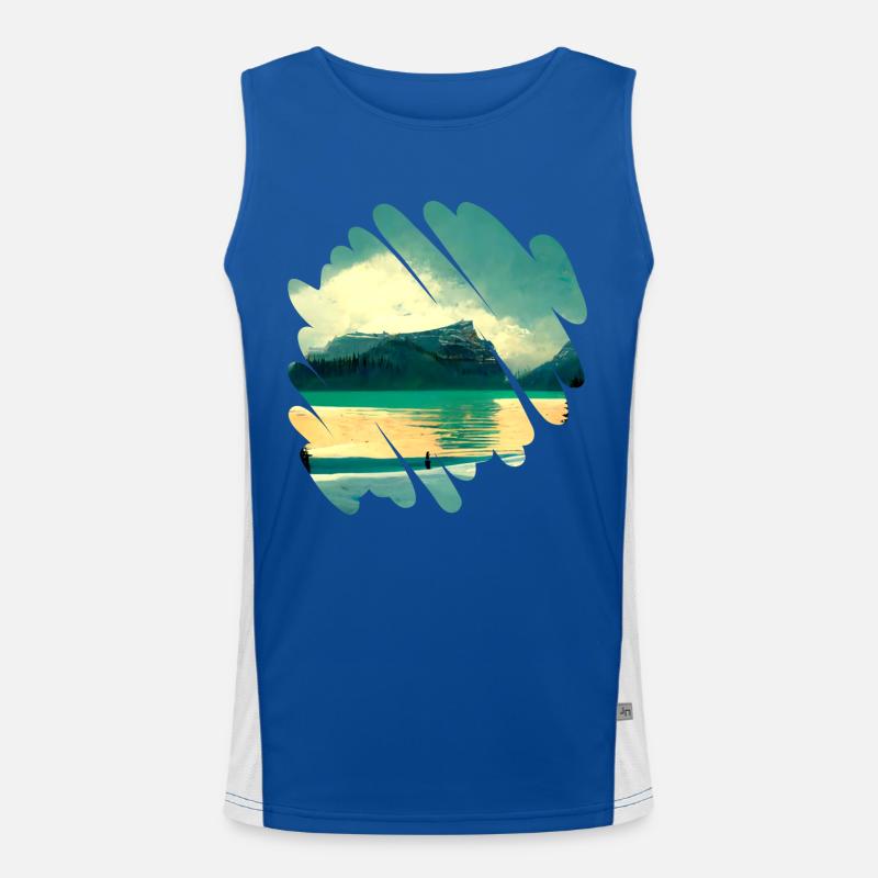 Beautiful nature, landscape Men's Functional Contrast Tank Top 
