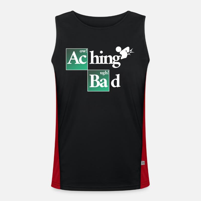 Aching Bath - Everything hurts - Men's Functional Contrast Tank Top - black/red