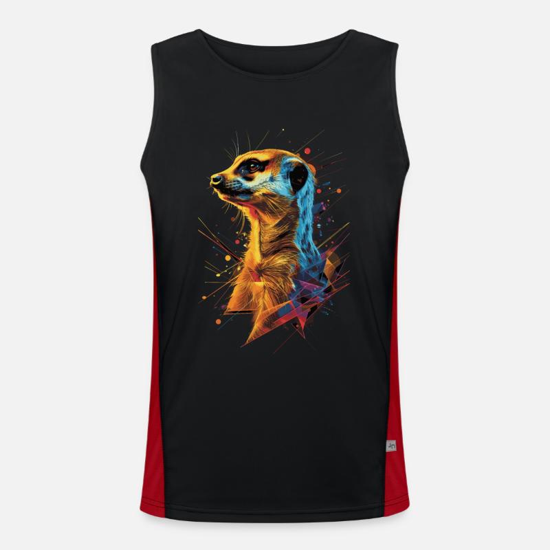 Erdmännchen Funktionelles Kontrast-Tank Top für Männer 