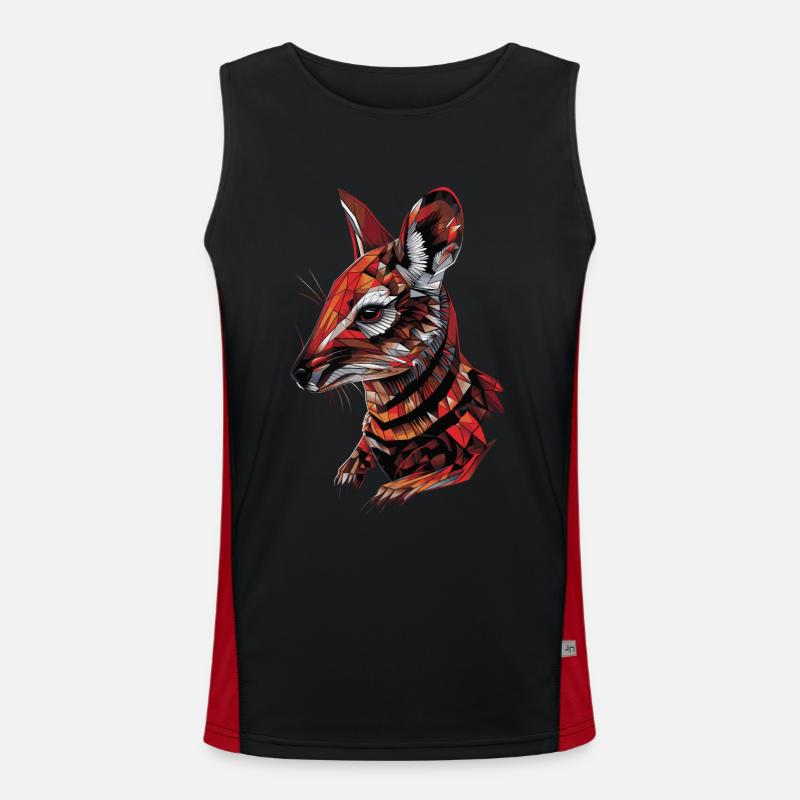 Tranquilizer Bomber - Men's Functional Contrast Tank Top  - black/red