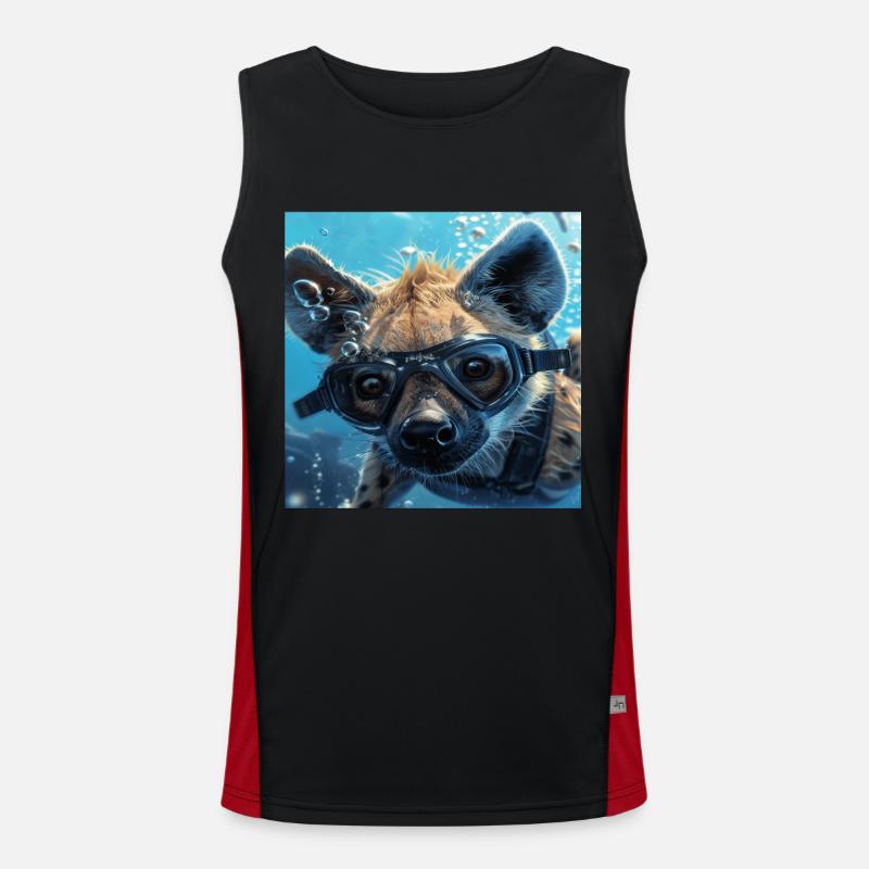 Hyäne Funktionelles Kontrast-Tank Top für Männer 