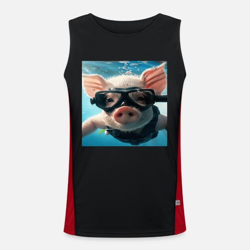 Cochon Débardeur respirant contrasté Homme 