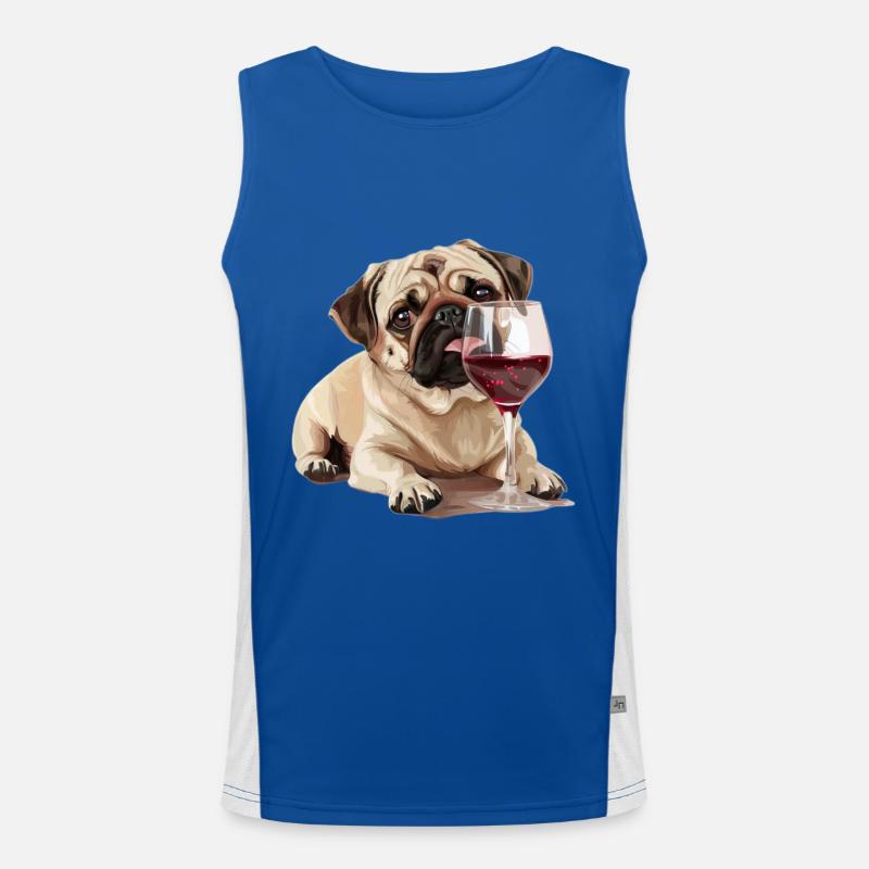 Mops Funktionelles Kontrast-Tank Top für Männer 