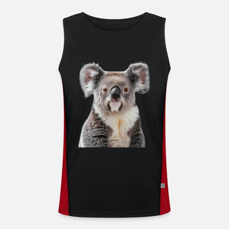 Koala - Men's Functional Contrast Tank Top  - black/red