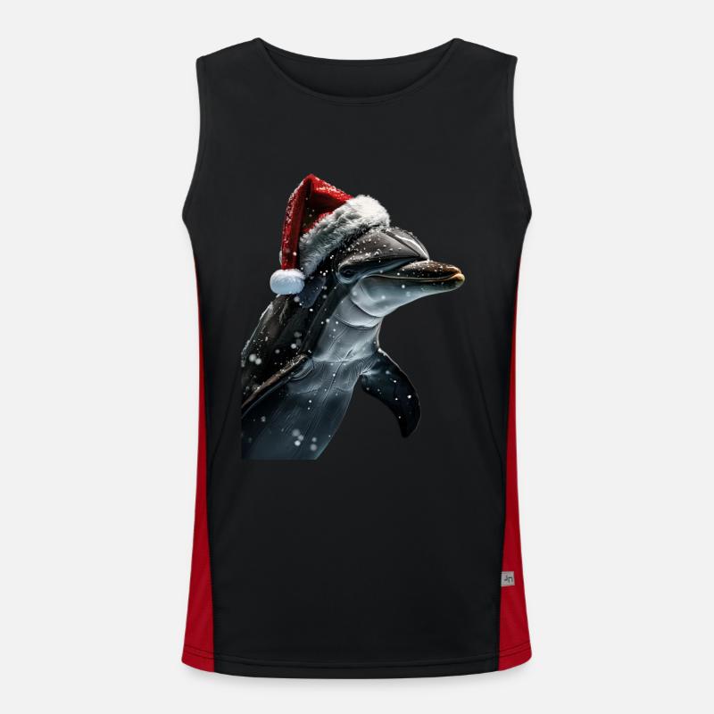 Delphin Funktionelles Kontrast-Tank Top für Männer 