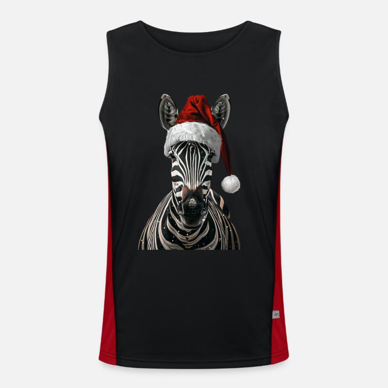 Zebra Funktionelles Kontrast-Tank Top für Männer 
