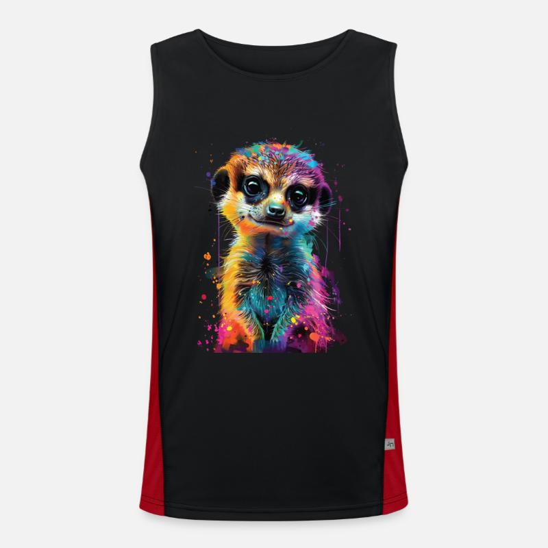 Erdmännchen Funktionelles Kontrast-Tank Top für Männer 